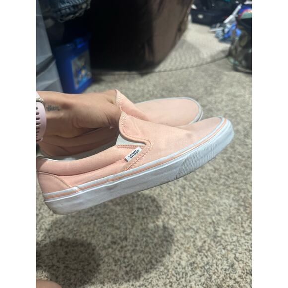Vans Peach Pink Slip Ons - Picture 2 of 6